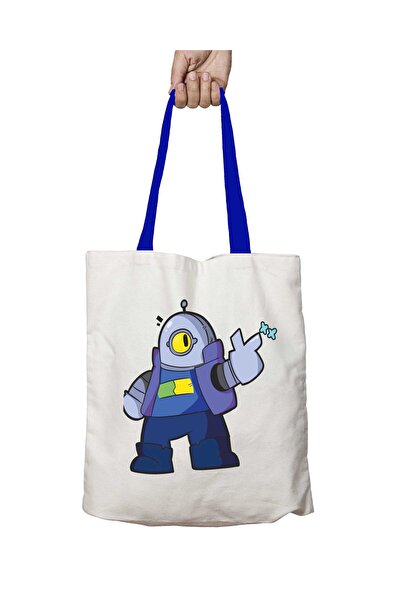 ART HEDİYE Brawlstars Ricochet Blue Washable Shoulder Bag - Remodel