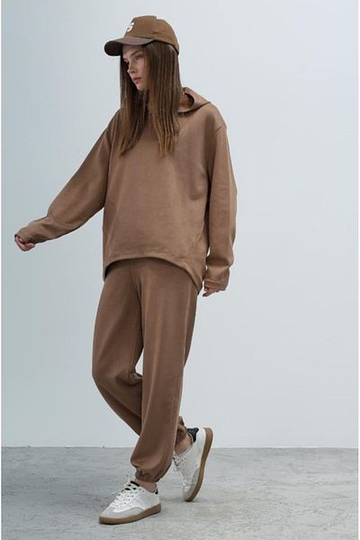 Butik Merrline Knitted Suede Suit Stone Women's Stone Tracksuit