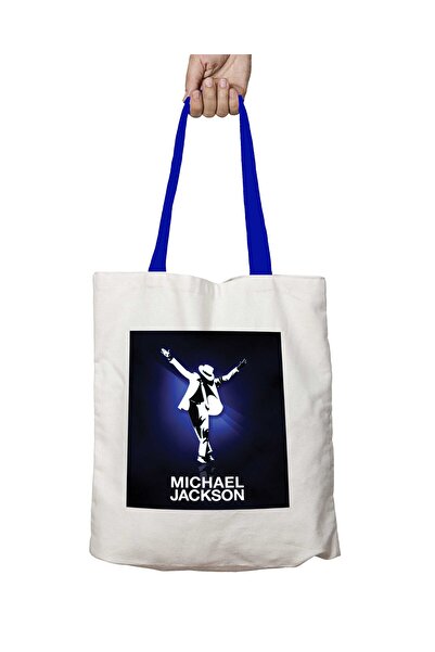 ART HEDİYE حقيبة كتف مايكل جاكسون سوبر ستار قابلة للغسل بمقبض أزرق