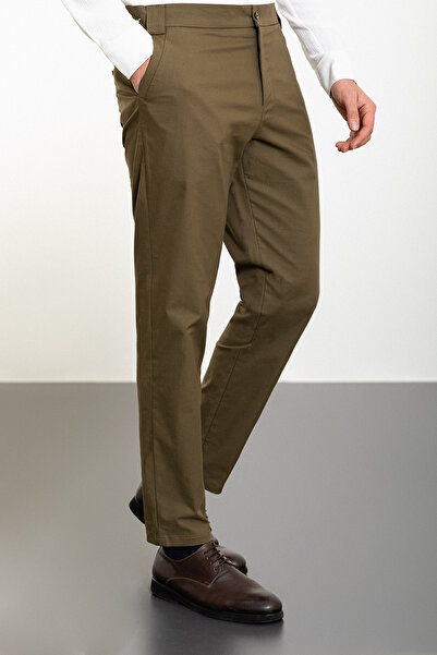 Mcr Прямі чоловічі штани Super Slim Fit з еластичним поясом, колір хакі - 382...