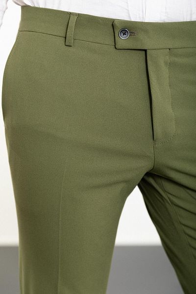 Mcr Straight Slim Fit Classic Men's Trousers Khaki - 38240.24Y