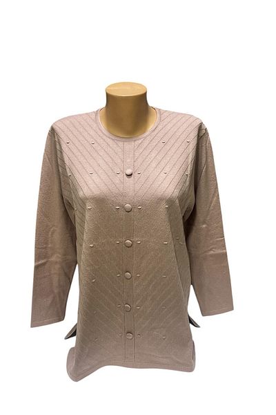 BURSPA Round Neck Button Detailed Winter Mother Sweater