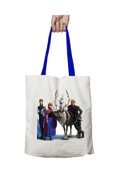 ART HEDİYE Синя сумка з ручками Frozen PNG HD, що можна прати