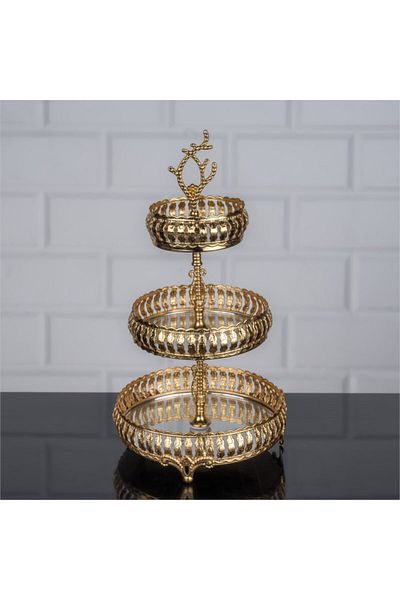 Hinora Sultan 3-Tier Mini Presentation Holder Stylish Organizer 26X14Cm