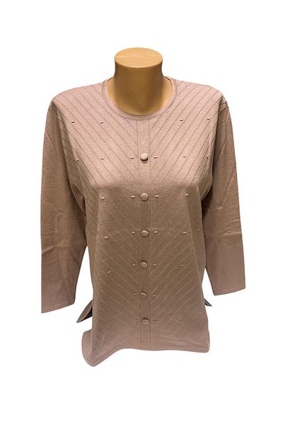 BURSPA Round Neck Button Detailed Winter Mother Sweater