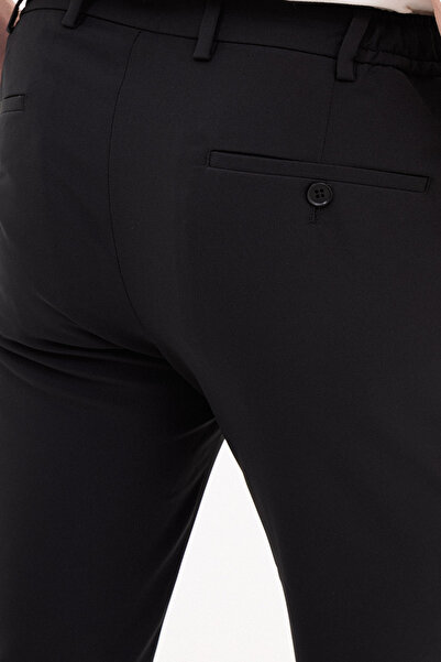 Mcr Прямі чоловічі штани Super Slim Fit з еластичним поясом і шнурком, чорні - 38264.24Y