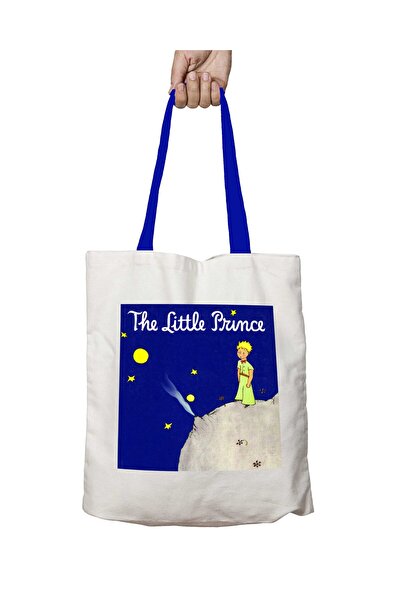 ART HEDİYE حقيبة كتف Le Petit Prince باللون الأزرق قابلة للغسل بمقبض أزرق