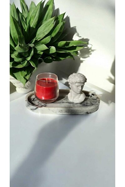 YHC Wood Design mermerit tepsi / dekoratif tepsi / mumluk altlığı- sabunluk altlığı / dekoratif obje