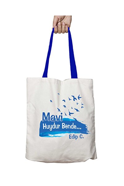 ART HEDİYE Синя сумка з синіми ручками, на якій можна мити птахів