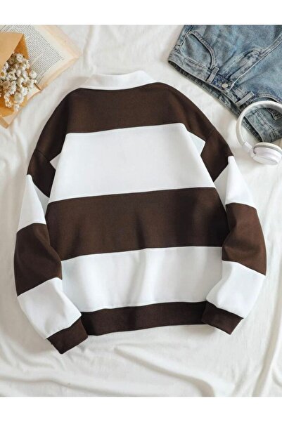 Baycombine35 Мъжка суитшърт с цип и поло яка