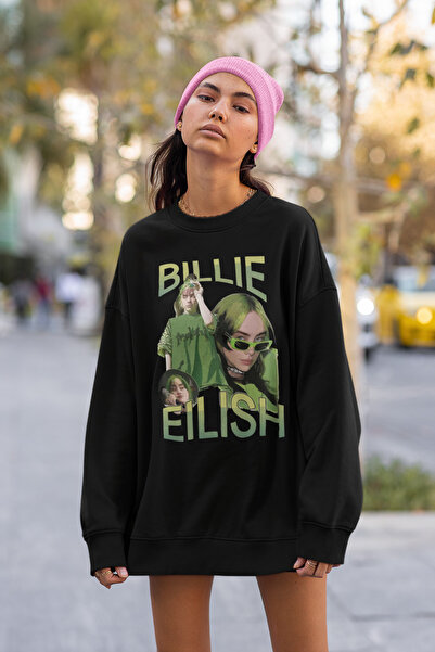 SEVBANO Billie Eilish majica sa štampanjem, unisex, velika veličina, za pevačice