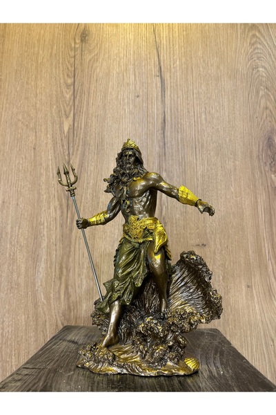 Ephesus Hediyelik Özel Tasarım Poseidon Heykel Bibilo 26 cm