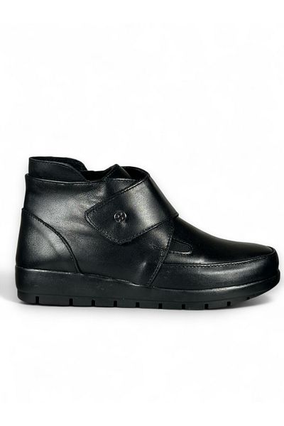 RAVZADERİ Genuine Leather Non-Slip Feathered Orthopedic Mother Boots