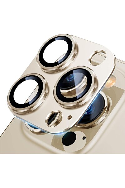 EDELFU iPhone 13 Pro ve 13 Pro Max Metal Kamera Lens Koruyucu Kılıf Dostu Temperli Cam Arka Kamera Kapağı