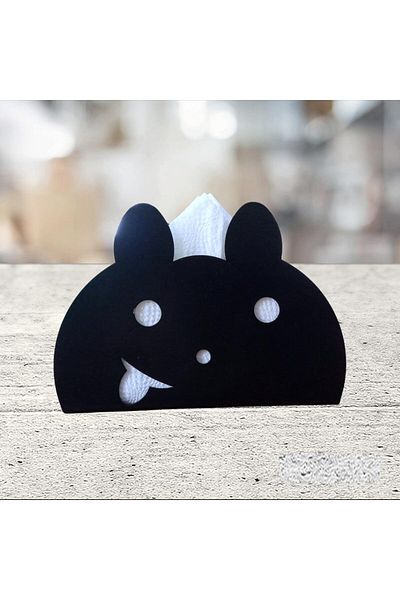 STOREMAX Jvnnastore Napkin Holder Teddy Bear Matte Black 646268