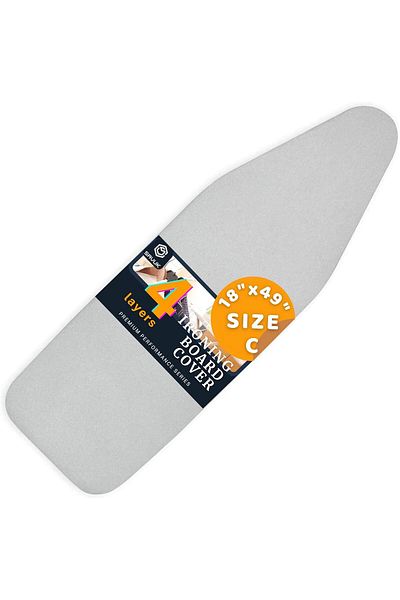 STOREMAX Ntwork 4 Layer Ironing Board Cover, Ironing Board Cover, Ironing Board Cloth, Silicone Coated