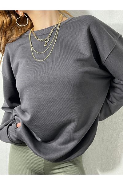 GREY Hanorac UNISEX cu gât crew