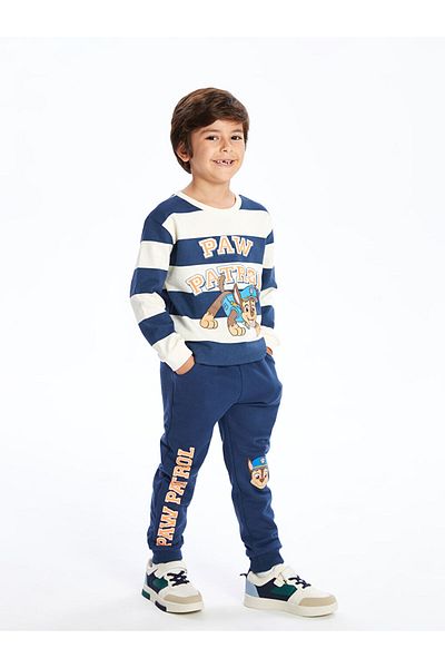 LC Waikiki Lcw Elastic Waist Thick Printed Boys Jogger Sweatpants Fast Fashion