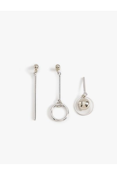 Koton Asymmetric Dangle Geometric Earrings