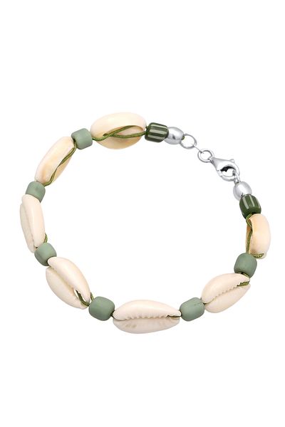 KUZZOI Armband Kauri Muschel Beach Surfer Festival 925 Silber