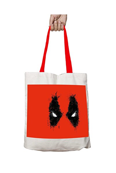 ART HEDİYE حقيبة كتف ديدبول قابلة للغسل بمقبض أحمر