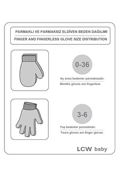 LC Waikiki Lcwk Patterned Baby Boy Scarf Beanie Gloves Set