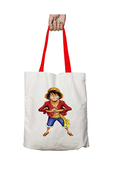 ART HEDİYE Червона сумка з ручками One Piece Monkey D Luffy Шапка, що можна п...