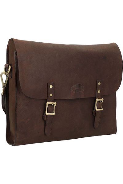 Klondike 1896 Brett Messenger Leder 38 cm Laptopfach