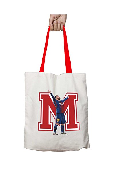 ART HEDİYE Червона сумка з ручками у формі літери M, що можна прати