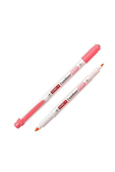 Dong-A Donga Twinler Soft Coral Pink N/12 هايلايتر مزدوج الجوانب