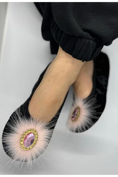 SiFu STYLE Κομψότητα και άνεση μαζί: Hürrem Taşlı Ev Ballerina Pisi Booties