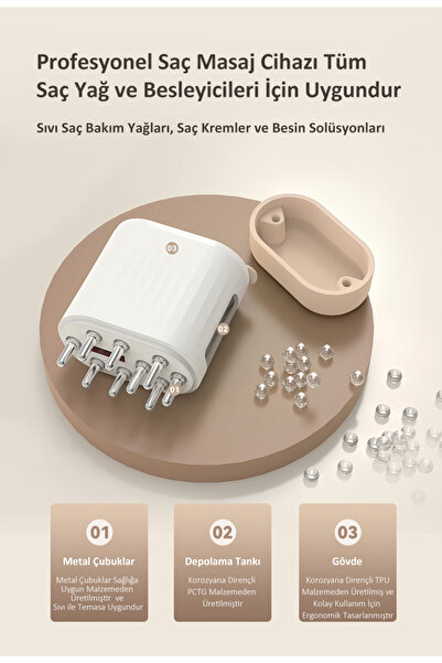 Lusso Cosmetics Kırmızı Işık Ve Mikroakım Teknolojili Saç Masaj Aleti Cihazı ...