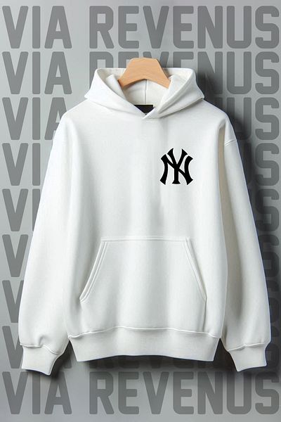 Vordevia Φούτερ με κουκούλα NY Printed 3 Thread Hooded Wide Fit