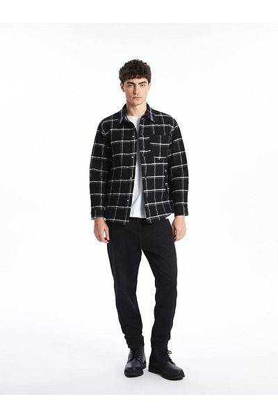 LC Waikiki Regular Fit Long Sleeve Plaid Men's Shirt Jacket