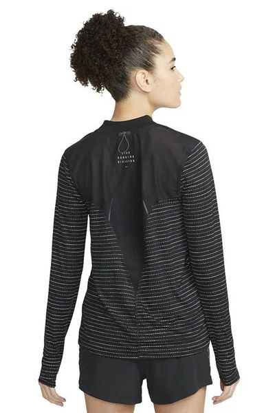 Nike Hanorac negru pentru alergare pentru femei Dri FIT Run Division