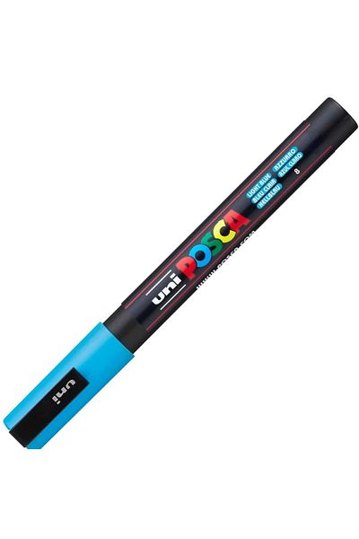 UNİ-BALL Uni Posca Water Based Poster Marker 0.9-1.3 Pc-3M Light Blue