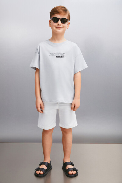 GRIMELANGE Ανδρικό γκρι μπλουζάκι LUCIUS