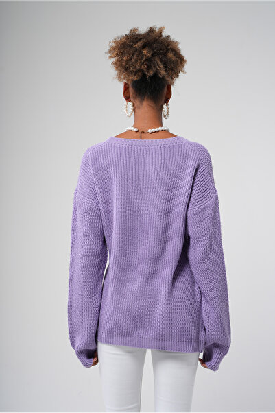 Hopoi Pulover casual de damă cu guler dublu HOP85011