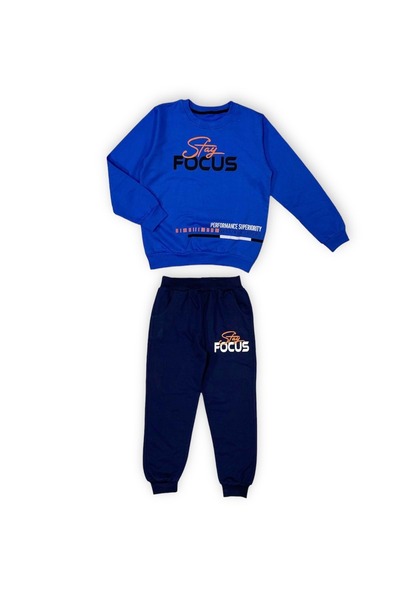 Mnk Baby&Kids Παιδική φόρμα δύο κλωστών Unisex MNK0553 ΣΚΟΥΡΟ ΜΠΛΕ