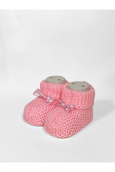 Mnk Baby&Kids MNK0598 Model Dark Pink Knitwear Baby Booties