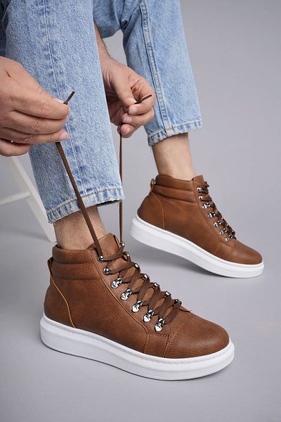 BZ Moda Ανδρικά αθλητικά μποτάκια B206 Ottawa - Lace Up και Tan