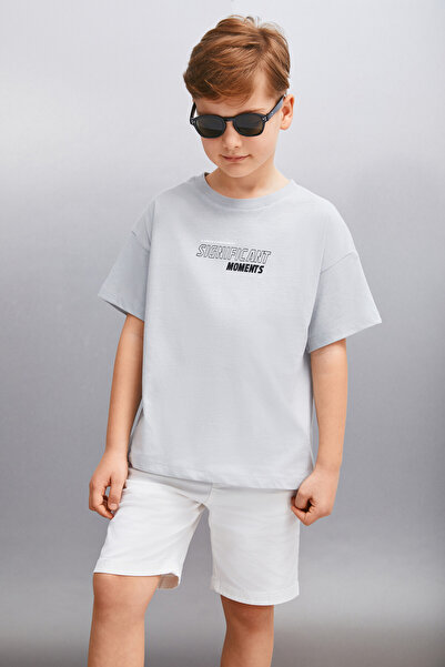 GRIMELANGE Ανδρικό γκρι μπλουζάκι LUCIUS