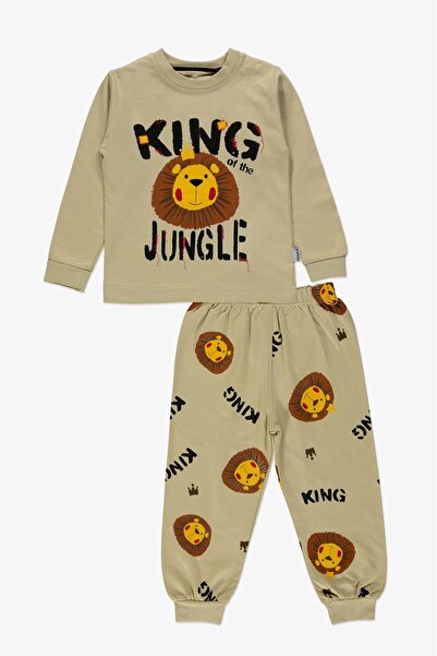 Mnk Baby&Kids Ανδρικές πιτζάμες με δύο κλωστές - εμπριμέ, MNK0603 ΜΠΕΖ