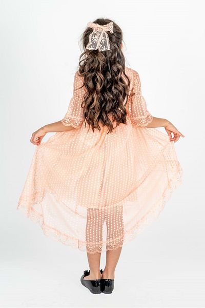 Mnk Baby&Kids Rochie Dantela Fata - Comet, Somon Mnk0482