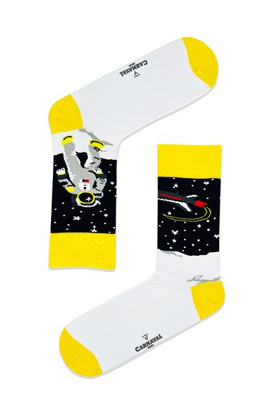 CARNAVAL SOCKS Чорапи с тема „Десен и ляв астронавт“
