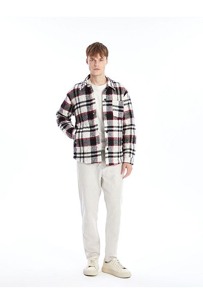 LC Waikiki Plaid Patterned Regular Fit Men's Shirt Jacket - Long Sleeve