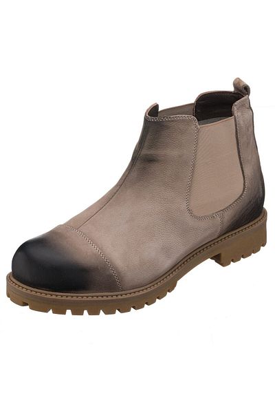 İriadam Gg1284 Beige Nubuck Men's Boots - Comfortable Wide Fit, Large Size Cowhide