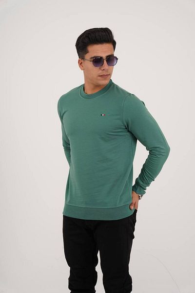 Est Estola Hanorac pentru bărbați cu gât crew - 2 fire, set de 3, negru Ecru Çağla