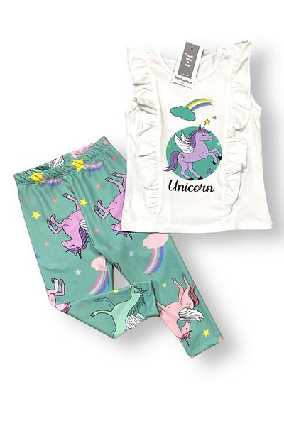 Mnk Baby&Kids Set colanți pentru fetiță Mnk0529 VERDE