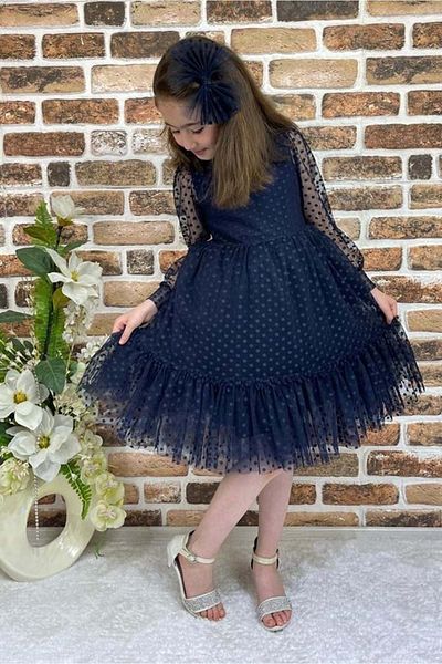 Mnk Φόρεμα Navy Blue για κορίτσι - Katkat, Princess, Lace and Buckle 0306